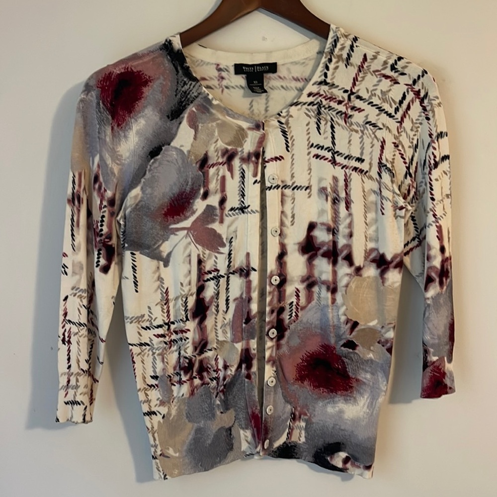 White House Black Market 3/4 cardigan like new